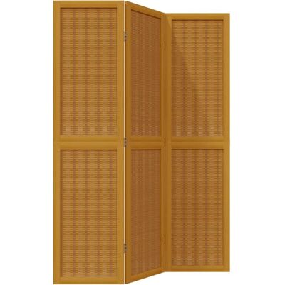 Diviseur de pièce 3 panneaux marron en bois massif vidaXL - Écran de confidentialité - Publicité Diviseur de pièce 3 panneaux marron en bois massif vidaXL - Écran de confidentialité - Publicité