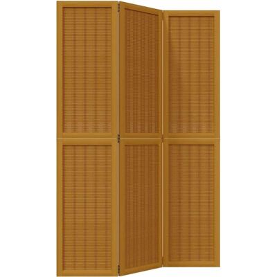Paravent en bois marron 3 panneaux vidaXL - Écran de confidentialité de bureau - Publicité Paravent en bois marron 3 panneaux vidaXL - Écran de confidentialité de bureau - Publicité