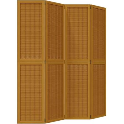 vidaXL 4 pcs. Paravent en bois massif marron - Paravent - Publicité vidaXL 4 pcs. Paravent en bois massif marron - Paravent - Publicité