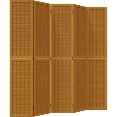 vidaXL Paulownia 40x200cm 5 pièces Paravent - Type de pièce - Publicité vidaXL Paulownia 40x200cm 5 pièces Paravent - Type de pièce - Publicité