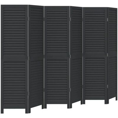 vidaXL 6-panelový černý dřevěný room divider - Typ místnosti vidaXL 6-panelový černý dřevěný room divider - Typ místnosti