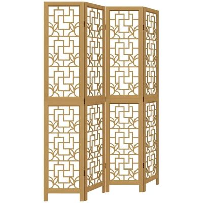 vidaXL Model Hnědý Masivní Dřevěný Dělící Panel - Dělící Panel vidaXL Model Hnědý Masivní Dřevěný Dělící Panel - Dělící Panel