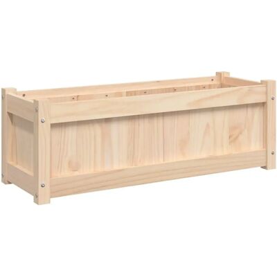 vidaXL Tuinplant 90x31x31 cm Massief dennenhout - Garden Planter vidaXL Tuinplant 90x31x31 cm Massief dennenhout - Garden Planter