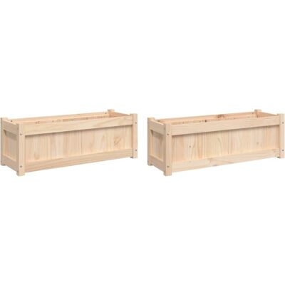 vidaXL Tuinbakken 2 stuks massief dennenhout - Tuinbakken vidaXL Tuinbakken 2 stuks massief dennenhout - Tuinbakken