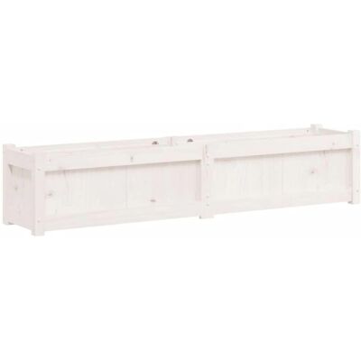 vidaXL Witte dennenhouten tuinplant 150x31x31cm - Tuinplant vidaXL Witte dennenhouten tuinplant 150x31x31cm - Tuinplant