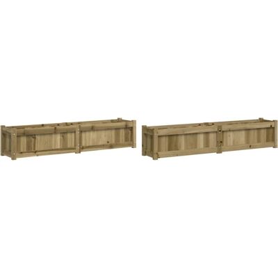vidaXL Holz Gartenpflanzgefäße Set aus 2 - Gartenpflanzen vidaXL Holz Gartenpflanzgefäße Set aus 2 - Gartenpflanzen