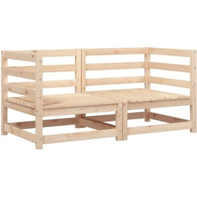 vidaXL Gartensofa mit Eckbank - Naturbelassenes Kiefernholz - Gartenmöbel vidaXL Gartensofa mit Eckbank - Naturbelassenes Kiefernholz - Gartenmöbel