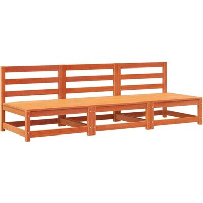vidaXL Kącikowa sofa ogrodowa - 3-osobowa Woskowane drewno vidaXL Kącikowa sofa ogrodowa - 3-osobowa Woskowane drewno