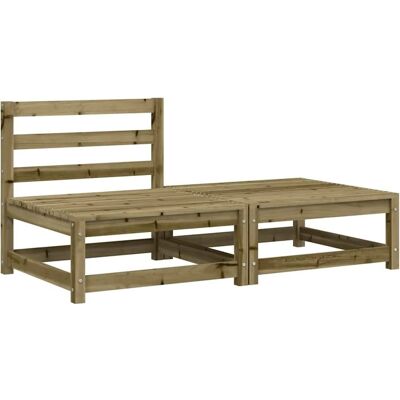 vidaXL Garten-Ecksofa aus Naturholz - Outdoor Möbel vidaXL Garten-Ecksofa aus Naturholz - Outdoor Möbel