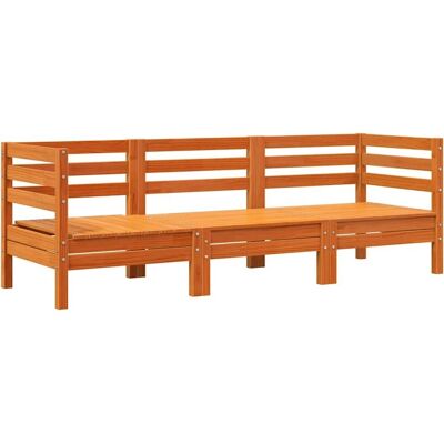 vidaXL Gartensofa 3-Sitzer Wachsbraun Massivholz Kiefer - Gartenmöbel vidaXL Gartensofa 3-Sitzer Wachsbraun Massivholz Kiefer - Gartenmöbel