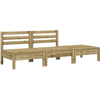 vidaXL Ogrodowa sofa 3-os w drewnie sosnowym vidaXL Ogrodowa sofa 3-os w drewnie sosnowym