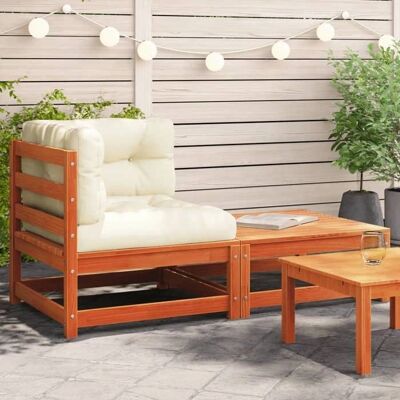 vidaXL Gartenecke Sofa mit Kissen und Fußhocker - Gartenmöbel vidaXL Gartenecke Sofa mit Kissen und Fußhocker - Gartenmöbel