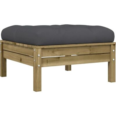 vidaXL Gartensofa mit Kissen und Hocker - Gartenmöbel vidaXL Gartensofa mit Kissen und Hocker - Gartenmöbel