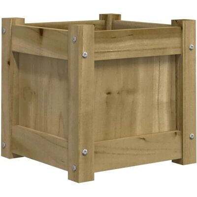 vidaXL Garden Planter 31x31x31 cm Impregnated Pine Wood Brown - Garden Planter vidaXL Garden Planter 31x31x31 cm Impregnated Pine Wood Brown - Garden Planter