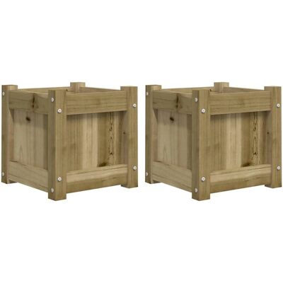 vidaXL Gartenpflanzgefäße 2 Stück imprägniertes Kiefernholz vidaXL Gartenpflanzgefäße 2 Stück imprägniertes Kiefernholz