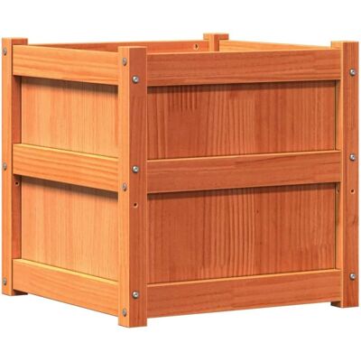 vidaXL Pflanzkübel Wax Brown 50x50x50 cm - Garten Pflanzer vidaXL Pflanzkübel Wax Brown 50x50x50 cm - Garten Pflanzer