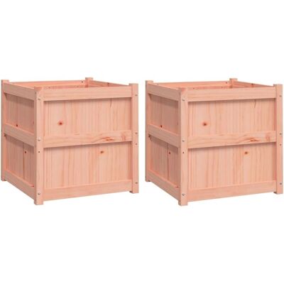 vidaXL Garden Planters 2 pcs Solid Wood Douglas - Garden Planters vidaXL Garden Planters 2 pcs Solid Wood Douglas - Garden Planters