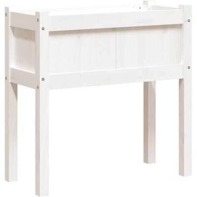 vidaXL Tuinplantentafel met poten wit 70x31x70 cm massief dennenhout - Tuinplantbak vidaXL Tuinplantentafel met poten wit 70x31x70 cm massief dennenhout - Tuinplantbak