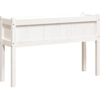 vidaXL Tuinplantbak met Poten - Massief Hout - 110x31x70cm - Wit vidaXL Tuinplantbak met Poten - Massief Hout - 110x31x70cm - Wit