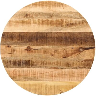 vidaXL Rundes Mangoholz Tischplatte - 80x3,8 cm - Rustikaler Charme vidaXL Rundes Mangoholz Tischplatte - 80x3,8 cm - Rustikaler Charme