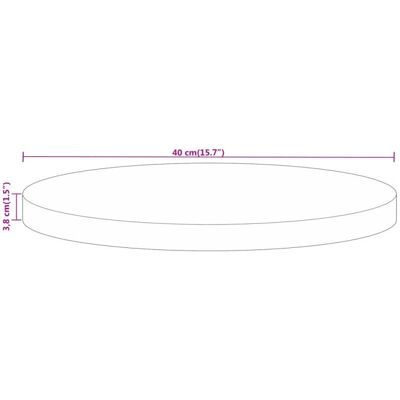 vidaXL Runde recycelte Holzplatte 40x3,8cm - Tischplatte vidaXL Runde recycelte Holzplatte 40x3,8cm - Tischplatte