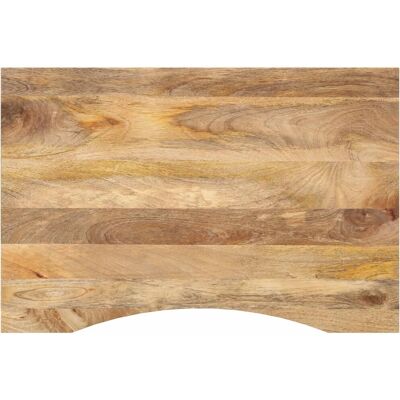 vidaXL Schreibtischplatte mit Aussparung 80x60x2,5 cm Massivholz Mango - Schreibtischplatte vidaXL Schreibtischplatte mit Aussparung 80x60x2,5 cm Massivholz Mango - Schreibtischplatte