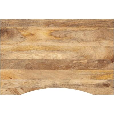 vidaXL Schreibtischplatte mit Kurve - Massivholz - 100x60cm vidaXL Schreibtischplatte mit Kurve - Massivholz - 100x60cm