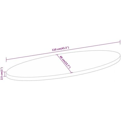 vidaXL - Tischplatte 110x40x2,5 cm Massive Akazie - Tischplatte vidaXL - Tischplatte 110x40x2,5 cm Massive Akazie - Tischplatte