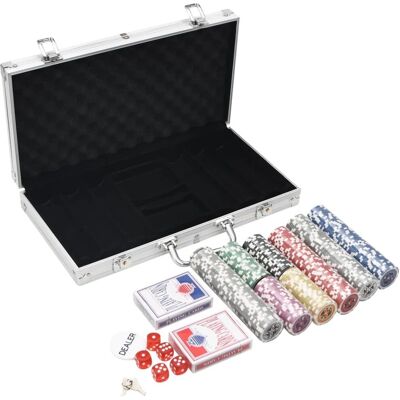 vidaXL Poker Chip Set - 300 Chips, Multicolor, 11,5g, mit Case vidaXL Poker Chip Set - 300 Chips, Multicolor, 11,5g, mit Case