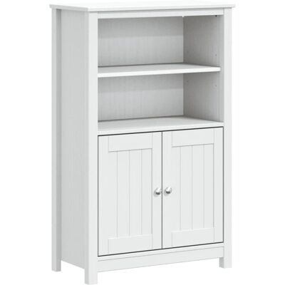 vidaXL Mueble de baño BERG Blanco - Madera de pino maciza, 69,5x34x110cm vidaXL Mueble de baño BERG Blanco - Madera de pino maciza, 69,5x34x110cm