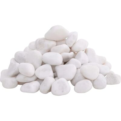 vidaXL Polierte Kieselsteine - 10 kg - Weiß vidaXL Polierte Kieselsteine - 10 kg - Weiß