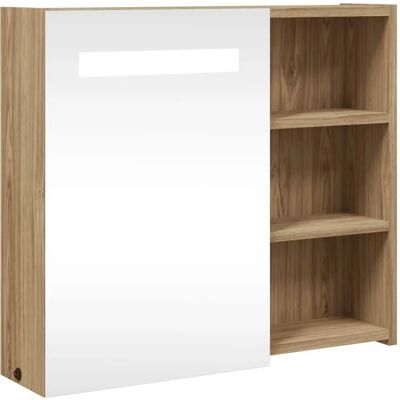 vidaXL Badeværelsesskab med LED - Eg, 60x13x52cm vidaXL Badeværelsesskab med LED - Eg, 60x13x52cm