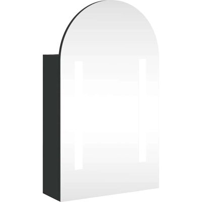 vidaXL 357975 Bathroom Vanity - Wall-mounted Black Cabinet with LED vidaXL 357975 Bathroom Vanity - Wall-mounted Black Cabinet with LED