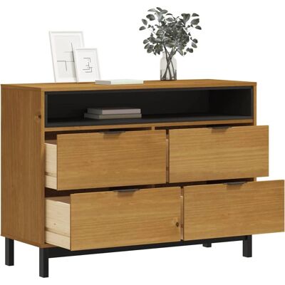 vidaXL Skab 110x40x80 cm i massivt fyrretræ - Skab vidaXL Skab 110x40x80 cm i massivt fyrretræ - Skab