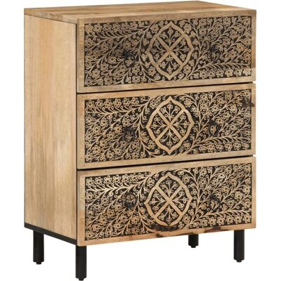 vidaXL Armario Lateral Madera de Mango Maciza - Mueble de Almacenamiento vidaXL Armario Lateral Madera de Mango Maciza - Mueble de Almacenamiento