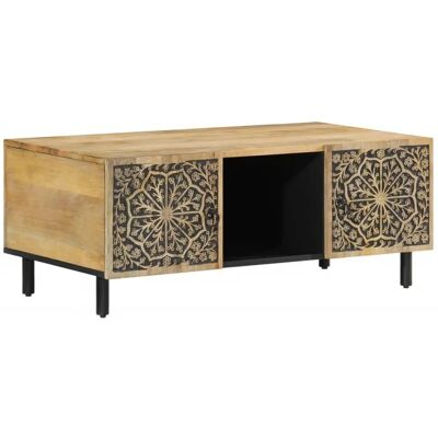 vidaXL Couchtisch 100x54x40 cm Massives Mango-Holz - Beistelltisch vidaXL Couchtisch 100x54x40 cm Massives Mango-Holz - Beistelltisch