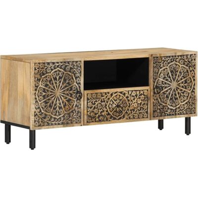vidaXL Massives Mangoholz TV-Schrank - Retro Stil vidaXL Massives Mangoholz TV-Schrank - Retro Stil