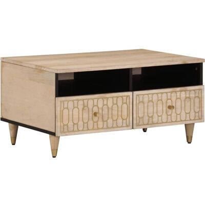 vidaXL Solide Mango-Holz Couchtisch - 80x54x40 cm - Kaffee-, Beistell- & Endtisch vidaXL Solide Mango-Holz Couchtisch - 80x54x40 cm - Kaffee-, Beistell- & Endtisch