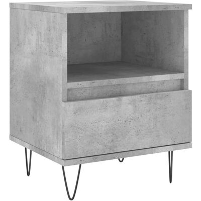 vidaXL Nachttisch Beton - Klassisches Design & Stauraum vidaXL Nachttisch Beton - Klassisches Design & Stauraum