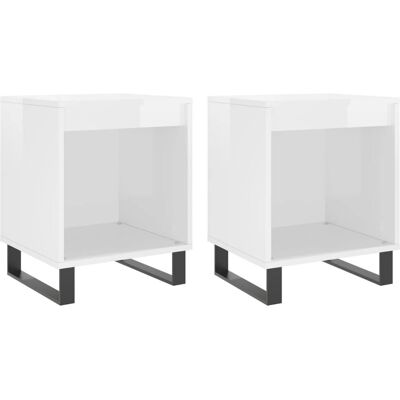 vidaXL Nachtkastje - 2 stuks Wit - Nachtkastje, Bijzettafel, Bed vidaXL Nachtkastje - 2 stuks Wit - Nachtkastje, Bijzettafel, Bed