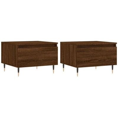 vidaXL Braune Eichen 2er Set Kaffeetische - Kaffeetisch vidaXL Braune Eichen 2er Set Kaffeetische - Kaffeetisch