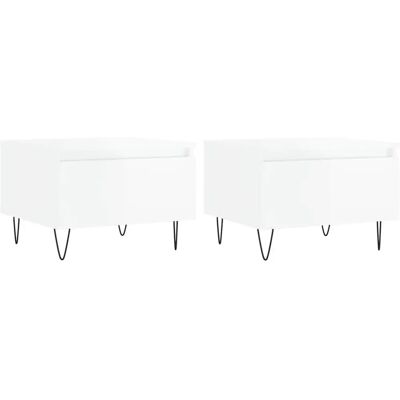 vidaXL Couchtisch-Set - Weiß Hochglanz - 50x46x35 cm vidaXL Couchtisch-Set - Weiß Hochglanz - 50x46x35 cm