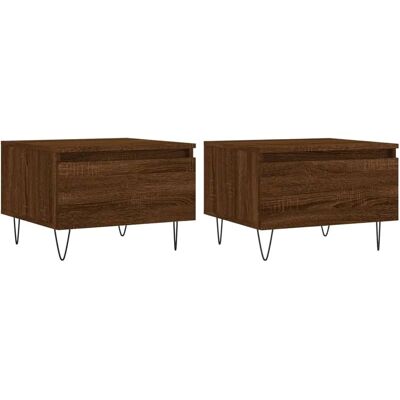 vidaXL Eichenholz Kaffee- & Beistelltische - 2er-Set vidaXL Eichenholz Kaffee- & Beistelltische - 2er-Set
