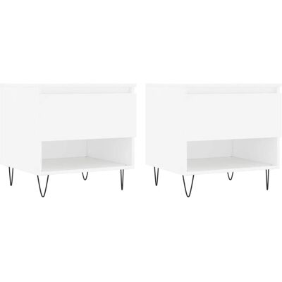 vidaXL Couchtisch 2 Stück Weiß - Beistelltisch vidaXL Couchtisch 2 Stück Weiß - Beistelltisch