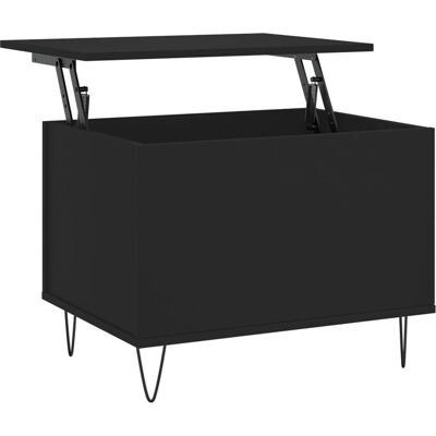 vidaXL Schwarzer Couchtisch - 60x44,5cm - Robustes Engineering Holz vidaXL Schwarzer Couchtisch - 60x44,5cm - Robustes Engineering Holz