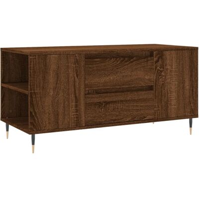 vidaXL Couchtisch Eiche Braun 102x44,5x50 cm Engineered Wood - Couchtisch vidaXL Couchtisch Eiche Braun 102x44,5x50 cm Engineered Wood - Couchtisch