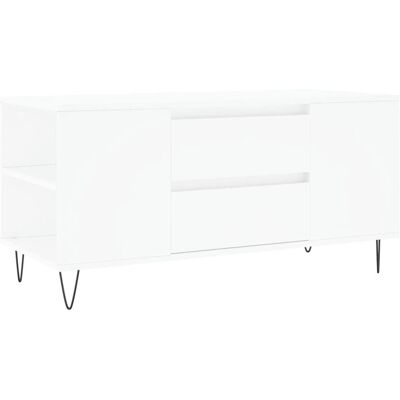 vidaXL Weiße 102x44,5x50 cm Engineered Holz Couchtisch - Beistelltisch vidaXL Weiße 102x44,5x50 cm Engineered Holz Couchtisch - Beistelltisch