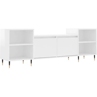 vidaXL 160x35x55 cm Valkoinen Kiiltävä TV-kaappi - Media Säilytys vidaXL 160x35x55 cm Valkoinen Kiiltävä TV-kaappi - Media Säilytys