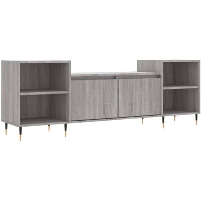 vidaXL Meuble TV Sonoma Gris 160x35x55 cm Bois Multistratifié - Publicité vidaXL Meuble TV Sonoma Gris 160x35x55 cm Bois Multistratifié - Publicité