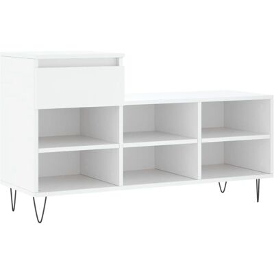 vidaXL Weiß Schuhschrank 102x36x60 cm Holzwerkstoff - Schuhaufbewahrung vidaXL Weiß Schuhschrank 102x36x60 cm Holzwerkstoff - Schuhaufbewahrung